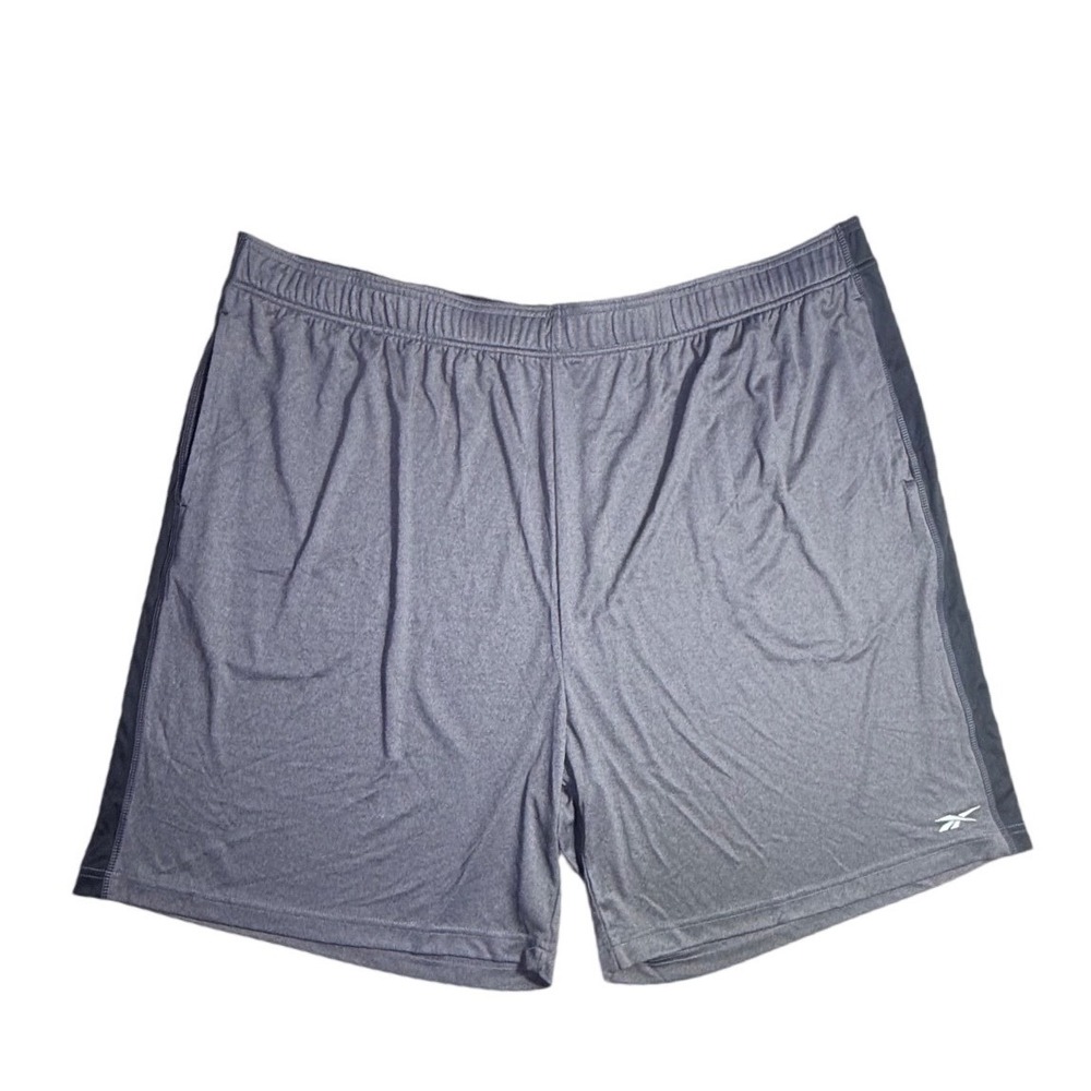 Reebok Mens 3XL Speedwick Athletic Shorts Gray Gym Training Pockets 9in-2093